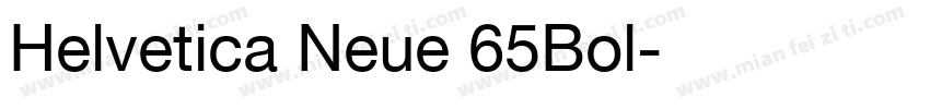Helvetica Neue 65Bol字体转换